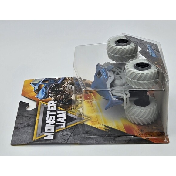 Spin Master Monster Jam Megalodon 2025 Series 1 Blue White Wheels Truck New - Picture 5 of 8